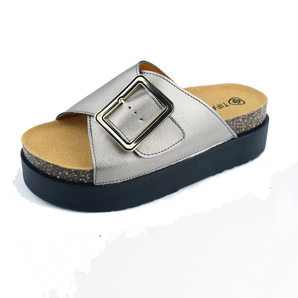 Sandale Compense pour femme 908 silver ......  sandale médicale femme confortable Maroc